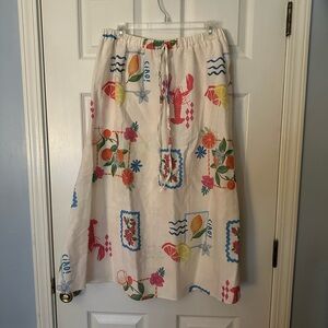 Nautical Patterned Women's Skirt XL